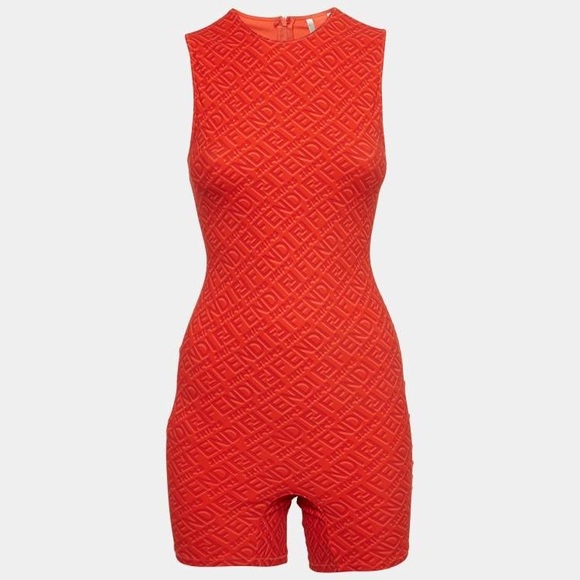 Fendi X Skims Red Jumpsuit - Picture 1 of 6